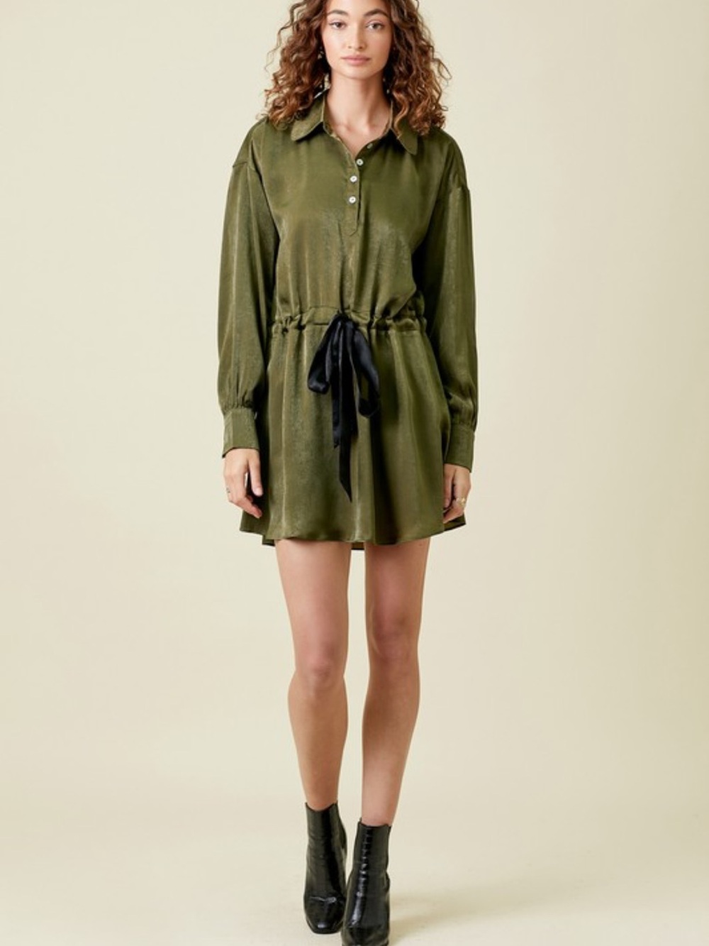 Tie Waist Dolman Sleeve Tunic - Picture 8 of 9